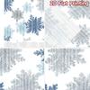 2pcs, 2D FLAT PRINTING Curtains (Without Rod) Snowflake Pattern(1) Christmas Holiday Curtains with Digital Printing Versatile