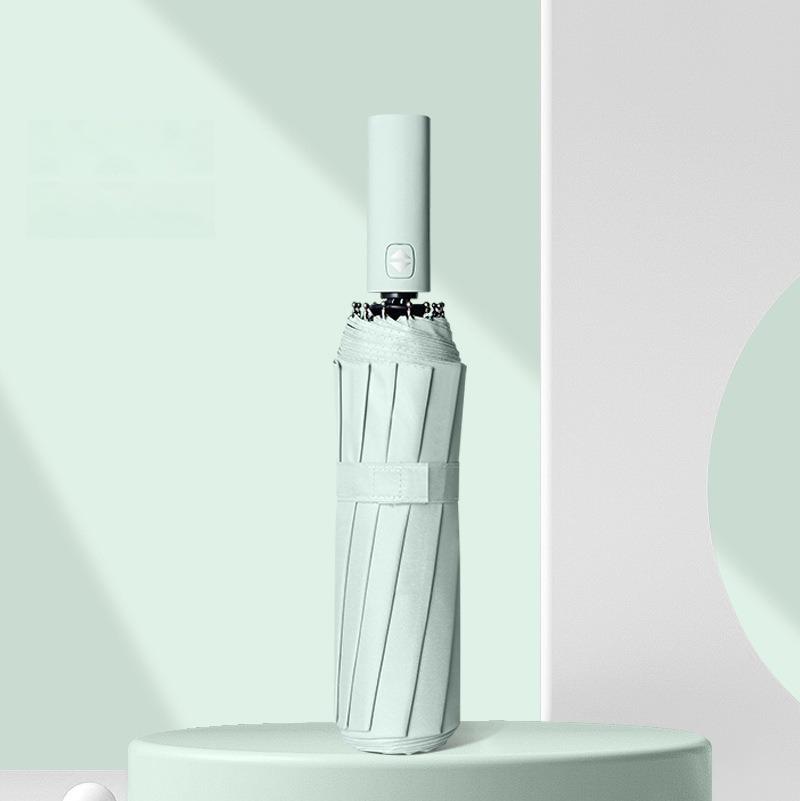 12 Bone Morandi Fully Automatic Umbrella Black Glue Sunscreen Sun Umbrella Plus Sun Umbrella Wholesale