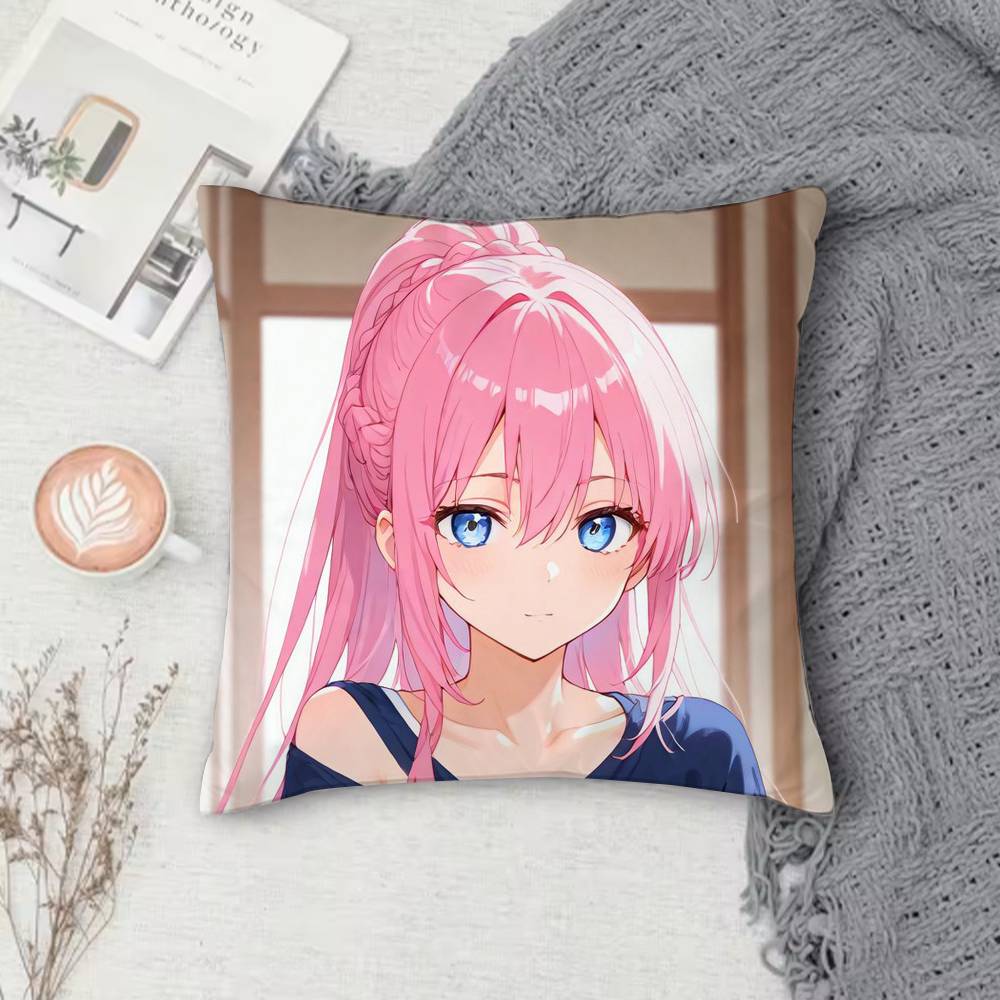 Shikimoris Not Just a Cutie Anime Doublesided Printed Square Decorative Cushion Cover for Sofa Living Room Home Decor