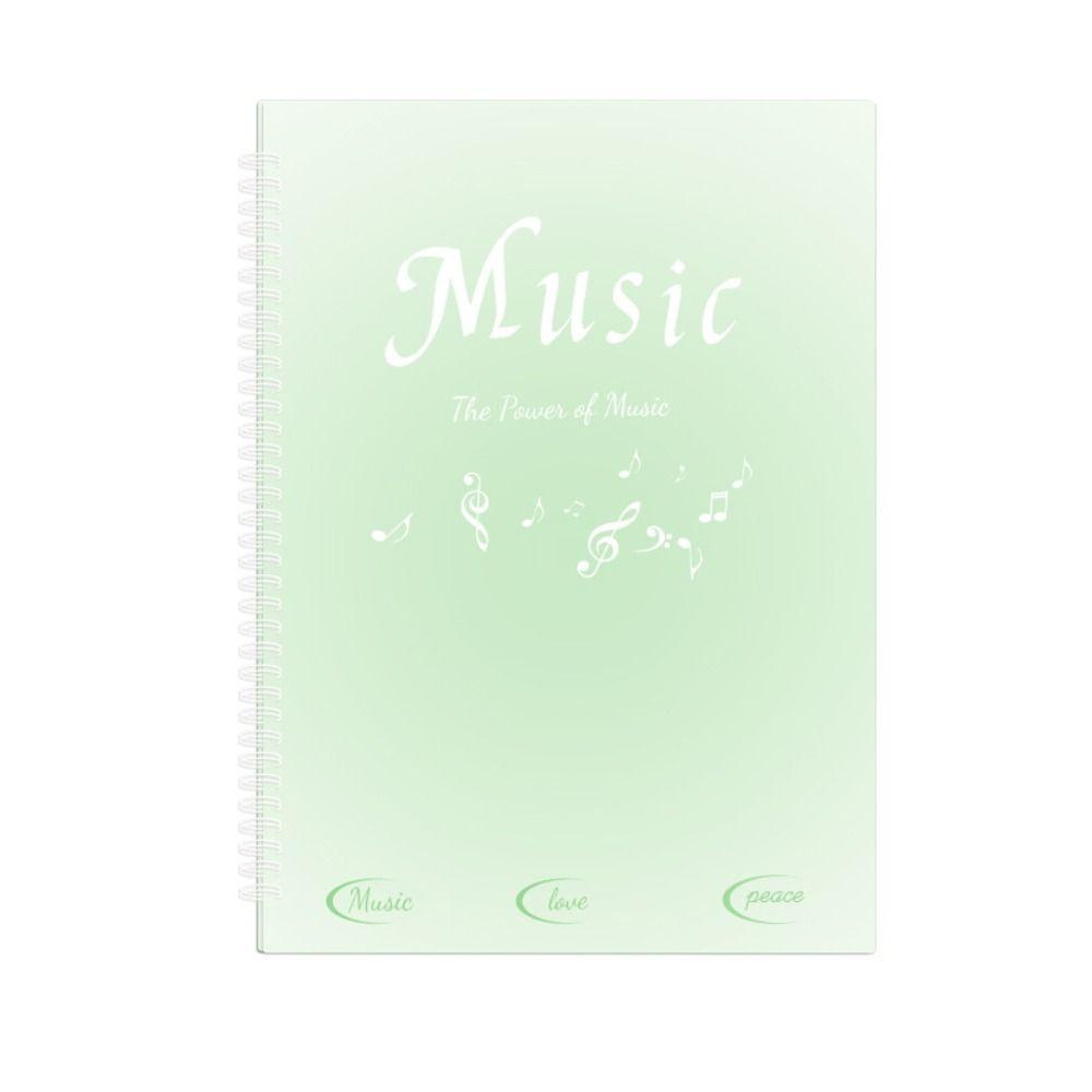 

Гибкая папка для нот, многофункциональная папка для нот формата А4, хранилище документов green-20 Pages