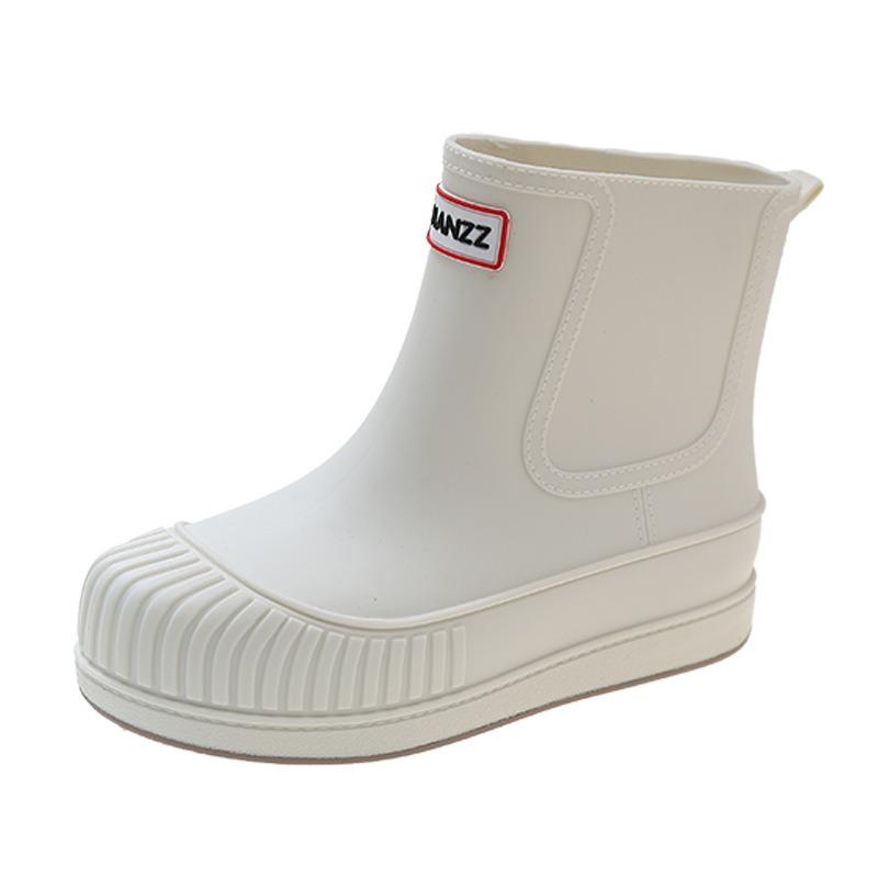 Fashion bundle rain shoes women's low tube rain boots four seasons wear work shoes car wash waterproof non-slip comfortable rubber shoes