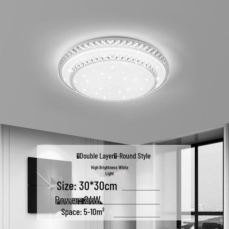 

Современные минималистичные светодиодные потолочные светильники «Звездное небо» для гостиной, спальни и кабинета Double Layer Crystal