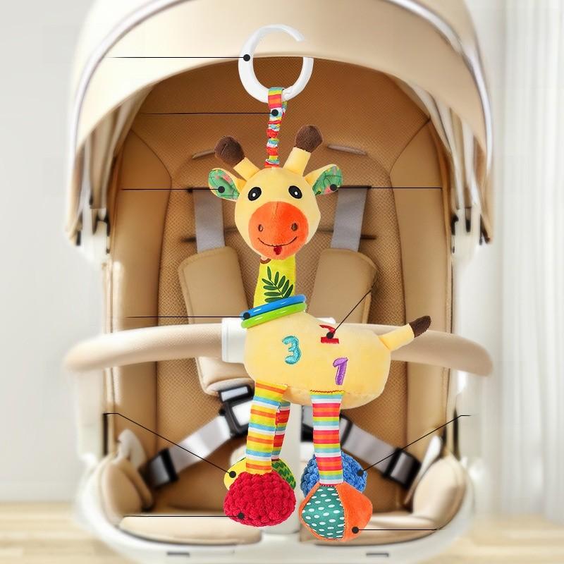 Infant Car Seat Hanging Toy With Plush Material And Interactive Sound For Newborns