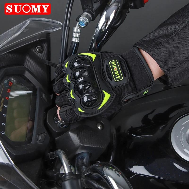 Mens Half-Finger Motorcycle Gloves Breathable Riding Protective Gear Motorbike Cycling