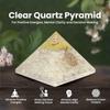 SOLAVA Original Clear Quartz Pyramid - Crystal White Pyramid for Reiki Healing, Mental Clarity, Spiritual Energies, Boosting Memory Power, Increase