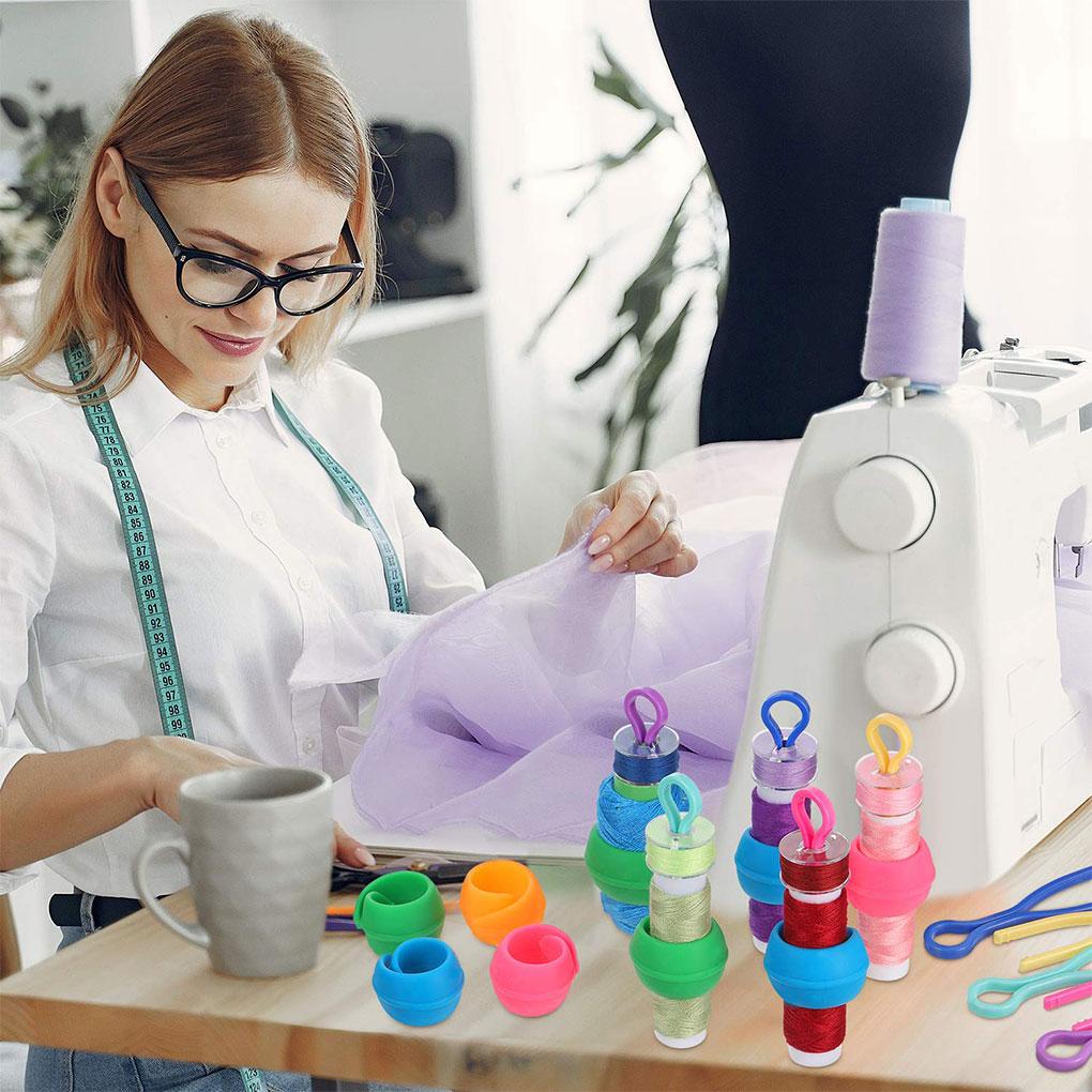 Spool Huggers Good Elasticity Bobbin Clip Clamps Wear-resistant Holders Orderly Sewing Tool Strong Fixation Tailoring Carft