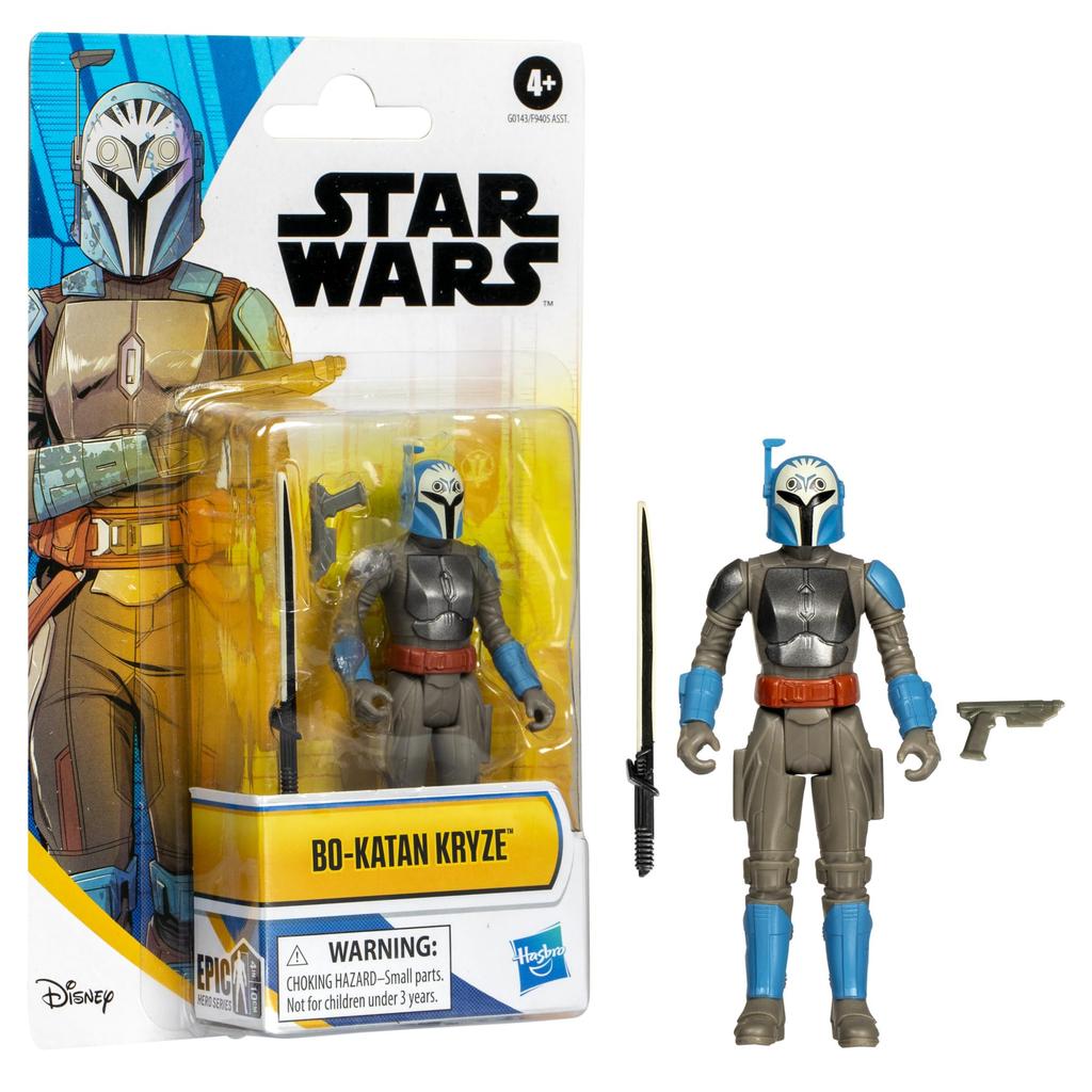 Star Wars Epic Hero Series Kryze Action Figure 2 Toy Accessories Easter Basket Stuffer for Kids Ages Bo-Katan 4" 4+.