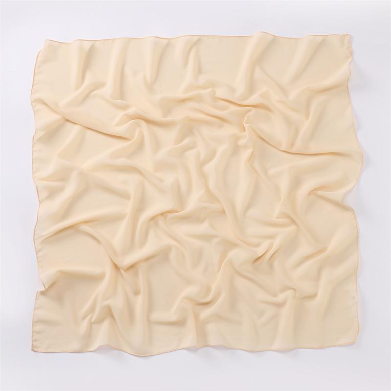 Muslimischer Chiffon Hijab Schal Einfarbiges Quadratisches Kopftuch für Frauen Hijabs Schals Jersey Hijabs Islamischer Turban Stirnband Schal