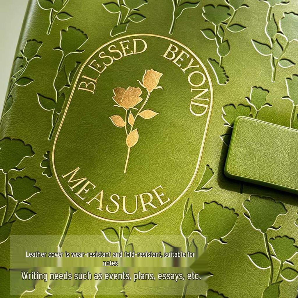 A5 Gilded PU Leather Embossed Dual-Use Business & Student Notebook