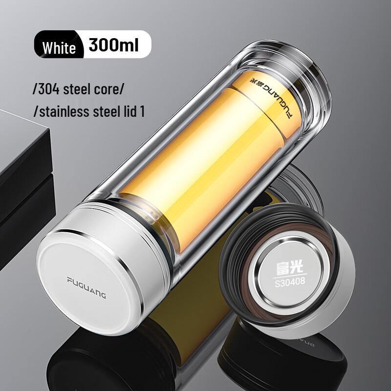 FUGUANG Double-Layer Glass Tea Cup