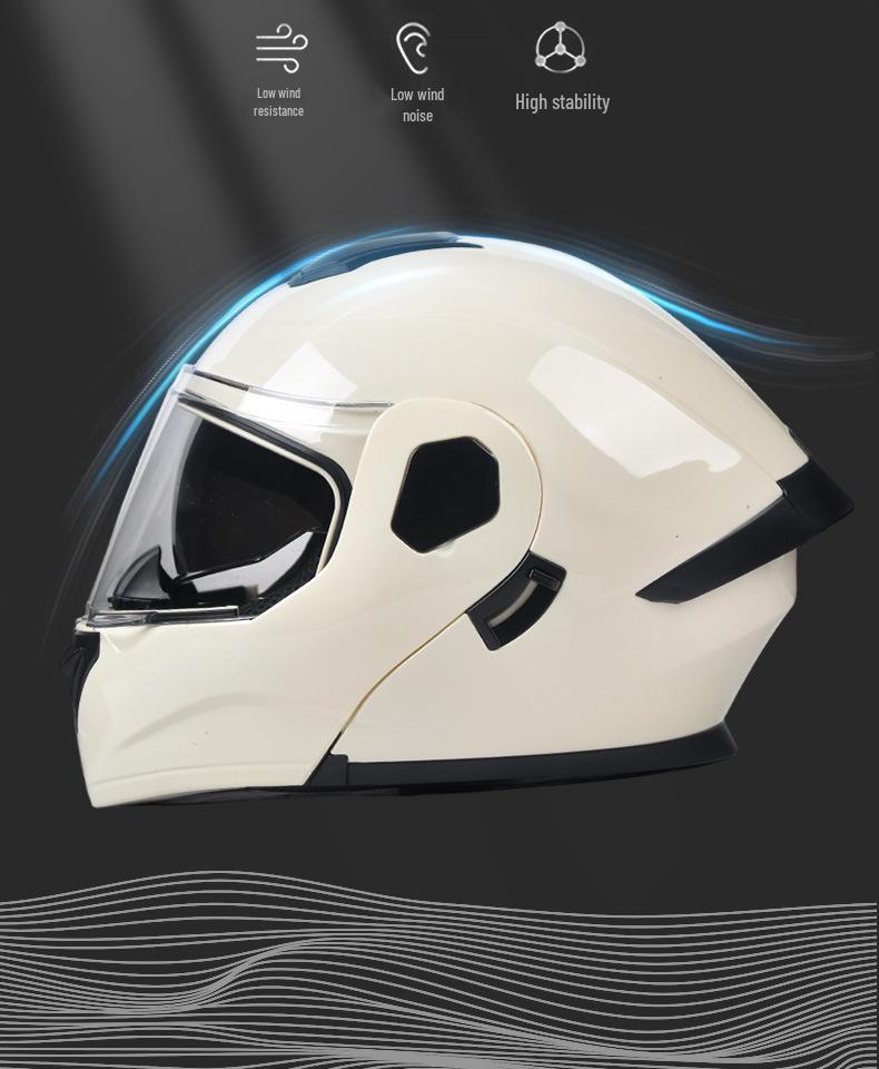 AD Full-Face Flip-Up Motorcycle Helmet, 3C/DOT Certified, All-Season Safety for Men & Women.