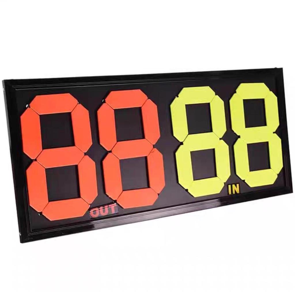 Double-Sided Manual Football Substitution & Scoreboard with 2-Digit Flip Display