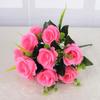 12 Heads Real Happy Silk Flower Mini Plastic Valentine's Day Natural Flower Photography Photo Gift