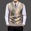 Men S Knit Vest V Neck Sleeveless Pullover Business Casual Sweater