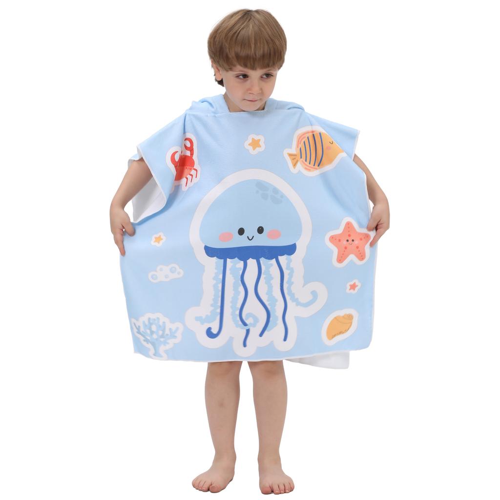 Prinzessin Dinosaurier Kinder Kapuzenbadetuch Mikrofaser Jungen Mädchen Strandtücher Meer Surfen Schnelltrocknend Surfponcho Bademantel Kind Anime