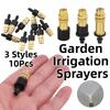 10Pcs Atomizing Design Misting Nozzles Adjustable Spray Garden Sprinklers  Plant Watering