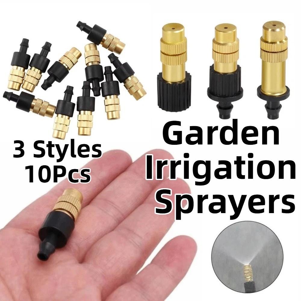 10Pcs Atomizing Design Misting Nozzles Adjustable Spray Garden Sprinklers Plant Watering