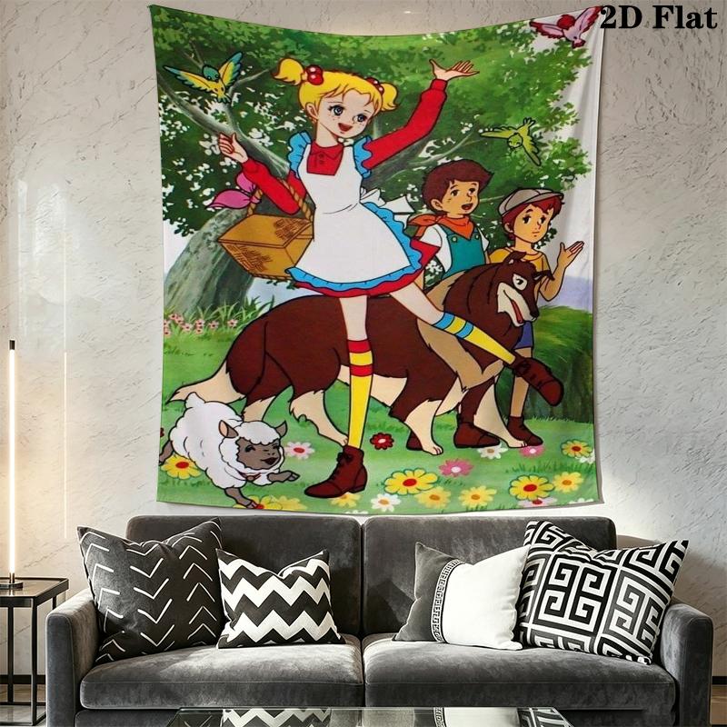 Hello! Sandybell Wall Tapestry Aesthetic Wall Hanging Printed Fabric Blanket Decorative Tapestries for Bedroom Living Room Home Decor