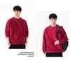 Men's Autumn Heavyweight Minimalist Double-Layer Collar Sweatshirt - Japanese Style, Spliced Round Neck, Trendy Loose Fit