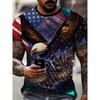 Summer Fashion Animal Eagle Printed T-shirt Loose Comfortable Casual Men's T-shirt Large Soft Breathable Short Sleeve T-shirt