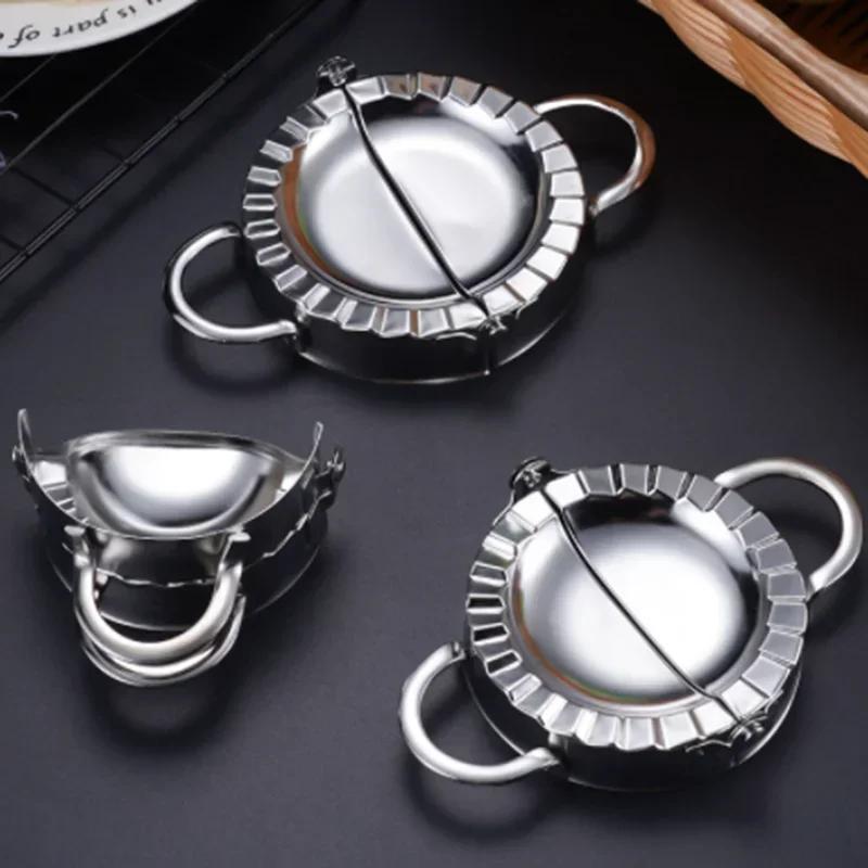 Stainless Steel Dumplings Tool Dumpling Mold Household Manual Press Cooking Room Pastry Baking Dumpling Maker Accessories