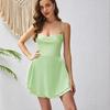 European and American spring women's clothing 2026 sexy skirt pure lust spice girl high elastic satin slim strap dress women