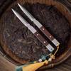 Zen-Teemesser, handgefertigte Teenadel, Ebenholz, stahl mit Damastmuster, Pu-Erh-Teemesser, Teezubehör