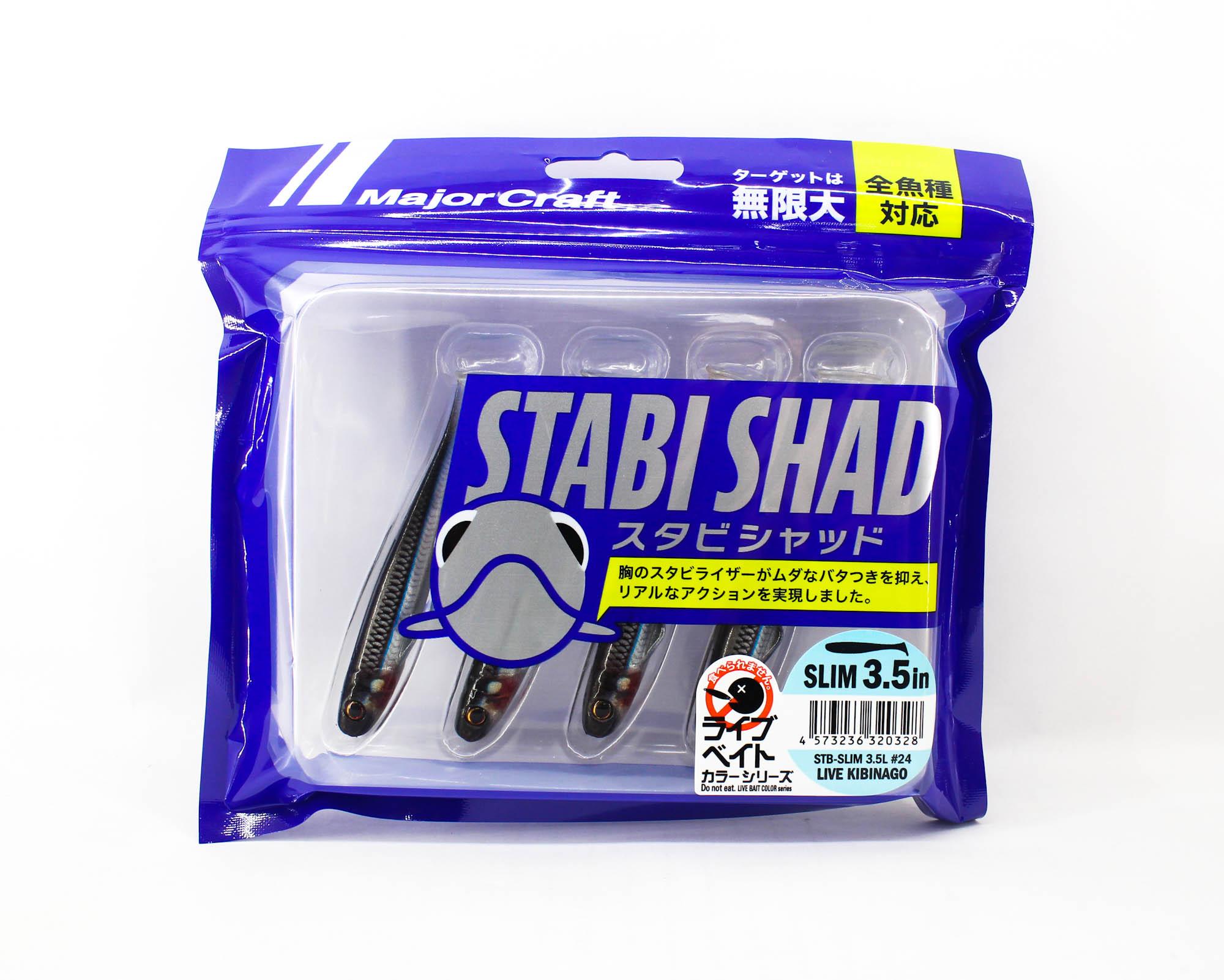 

Мягкая пластиковая приманка Major Craft 3,5 дюйма Stabi Shad STB-SLIM3.5L 024 (0328)