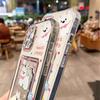 Transparent Card Slot Bag Holder Phone Case For iPhone 13 15 16 11 12 14 Pro Max XR XS X 7 8 Plus SE  Cartoon Cute Dog Cover