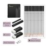 Mr. Pen - 19 Piece Sketch Pencils Set, Graphite Pencils (10B-6H) & Graphite Sticks, Eraser, Metal Sharpener for Drawing, Sketching, Shading, Art