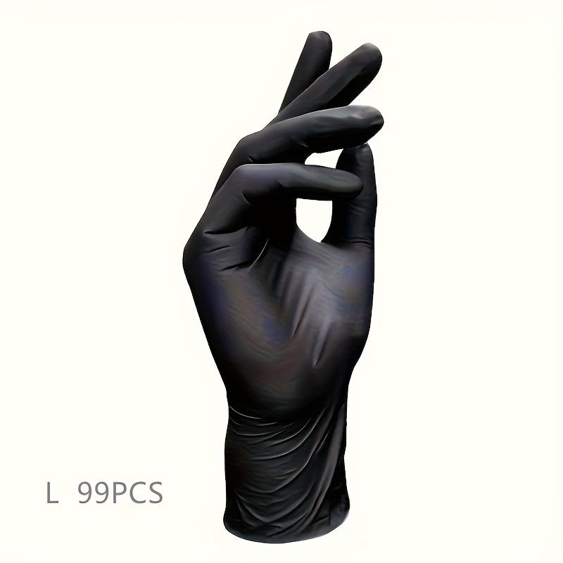 20/40/99pcs Black Nitrile Disposable Gloves, Heavy-Duty Household Gloves for Cleaning, Multi-Purpose Single-Use Protective Gloves