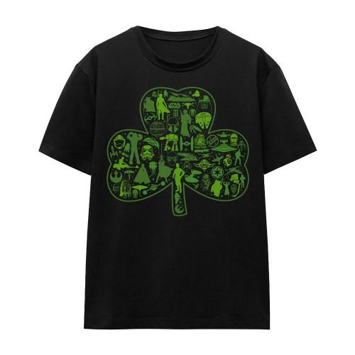 STAR WARS Unisex Adult Clover Icons St Patricks Day T-Shirt