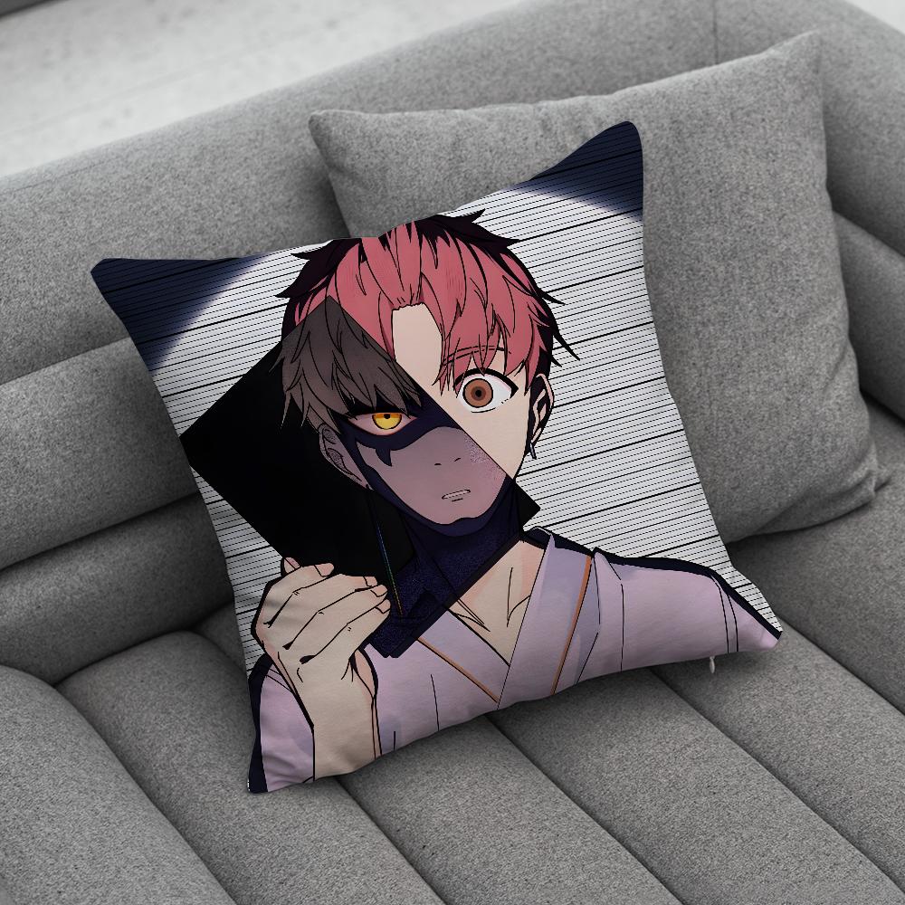 Anime D-Dandadan Pillow Case Soft Cushion Cases For Farmhouse Sofa Decor Home Decorations And Protector Peach skin 18*18(CM)-1Pcs