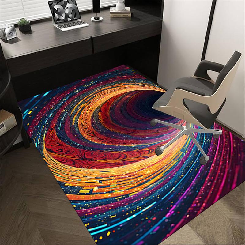 1PC Vortex Swirl Extra Large Non Slip Floor carpet, Office, family, bedroom, Studio   Large Area Rug Indoor Rugs, , Vibrant Colors