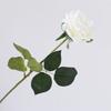Flor Rosa Artificial Realista Toque Real Buquê de Rosas Falsas de Seda Flor Falsa com Folhas para Centro de Mesa de Casa Casamento Festa