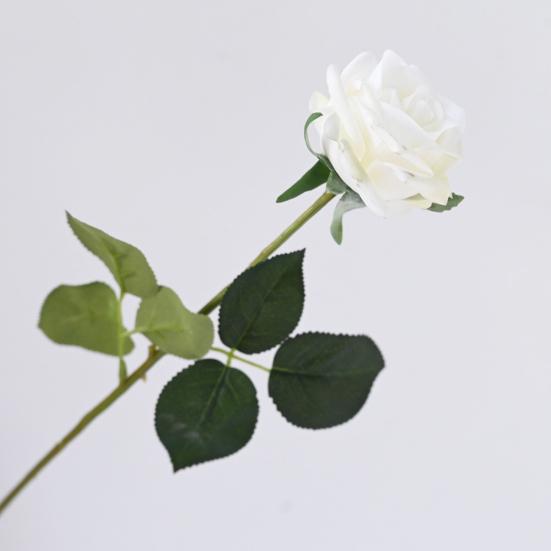 Flor Rosa Artificial Realista Toque Real Buquê de Rosas Falsas de Seda Flor Falsa com Folhas para Centro de Mesa de Casa Casamento Festa