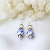Elegant Exquisite Blue White imitate Porcelain Pendant Earrings for Women's Banquets Christmas New Year Valentine's Day Gifts