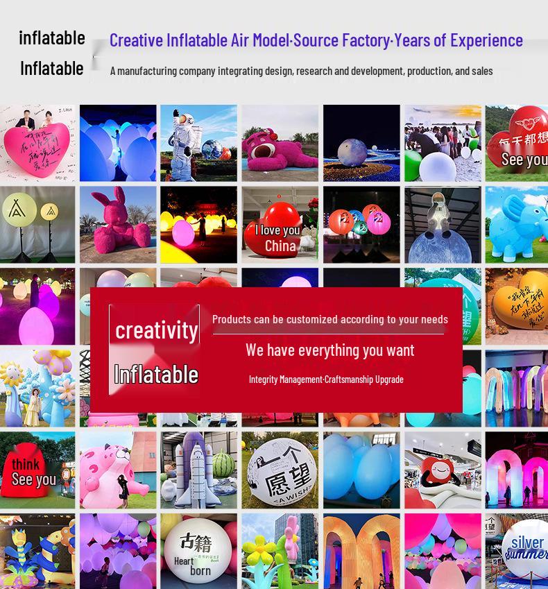 Double-Layer Inflatable PVC Mirror Ball Art Installation - Colorful Laser Sphere
