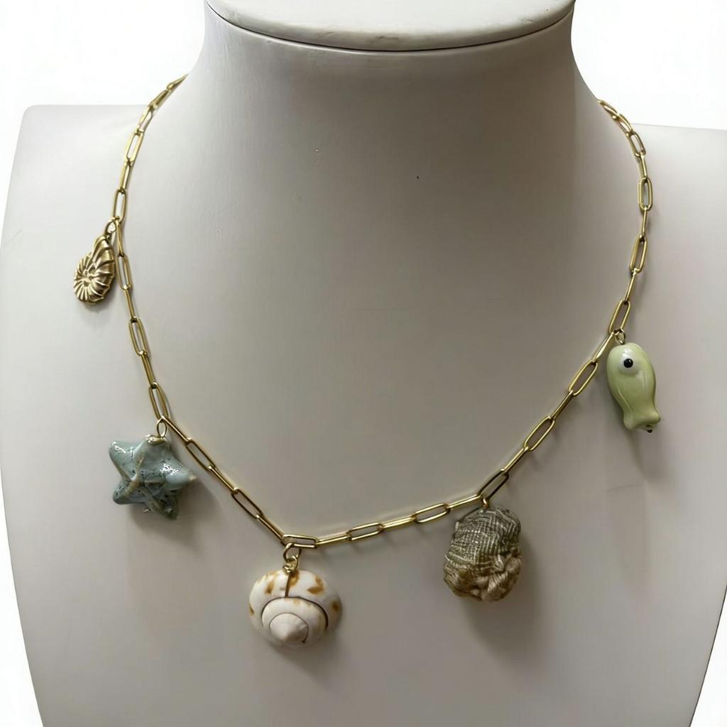 Shell Necklace Bohemian Trend Stainless Steel Clavicle Chain Personality Temperament Ocean Style Pendant Jewelry