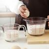 3-teiliges Messbecher-Set, Dickwandige Glas-Rührschüsseln mit Ausgießer, Küchen-Vorbereitungsschüsseln zum Backen und Kochen
