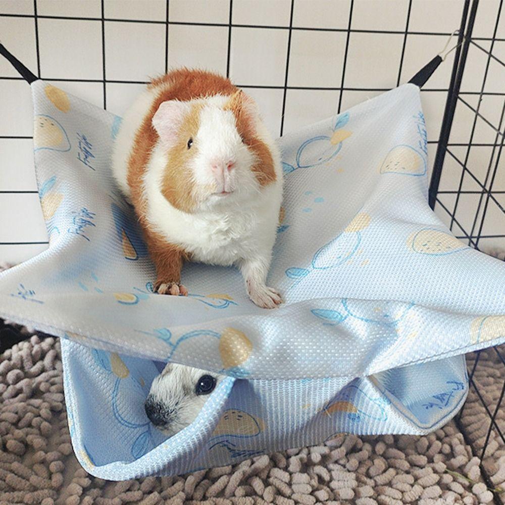 Atmungsaktive Haustierhängematte Bequeme Hängematte Schaukelspielzeug Zwerghamster Eichhörnchen Frettchen