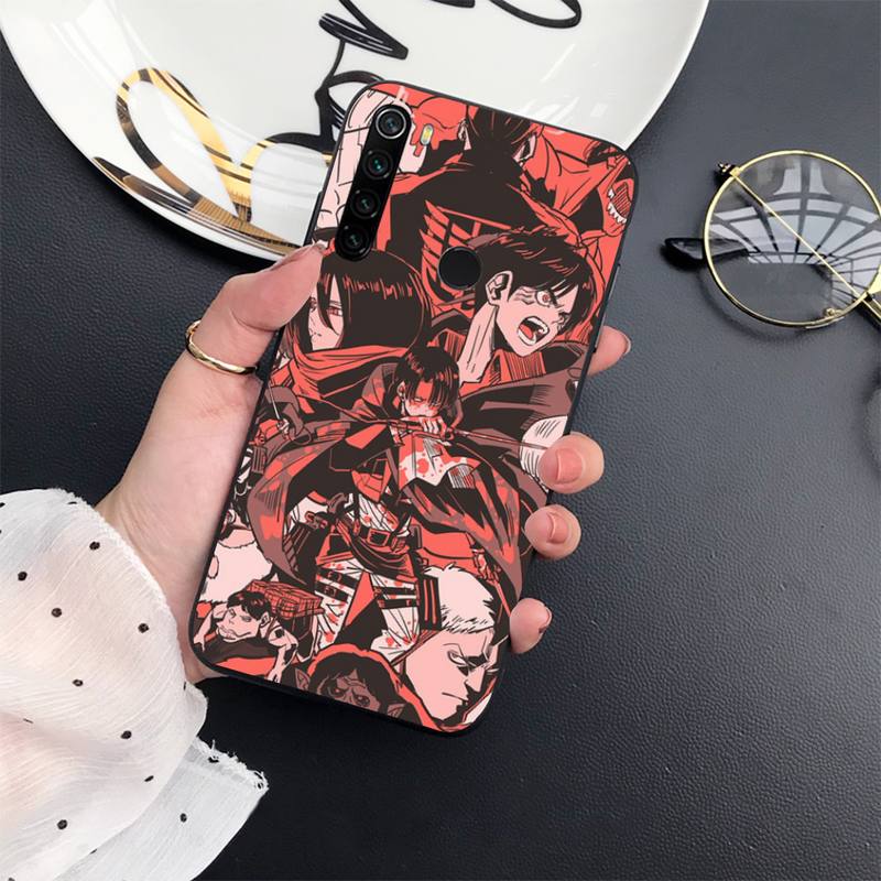 Attack On Titan japanese anime Phone Case For Xiaomi Redmi note 7 8 9 t max3 s 10 pro lite coque shell cover funda