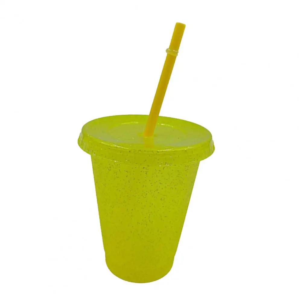 480/700ML Sequin Glitter Straw Cup Plastic Cup with Lids and Straws Reusable Coffee Cups Mugs Bubble Tea Cup Party Bar Drinkware
