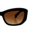 [In verschiedenen Größen erhältlich] CHANEL  seitlich bedruckte  unregelmäßig geformte Sonnenbrille für Damen  schwarz