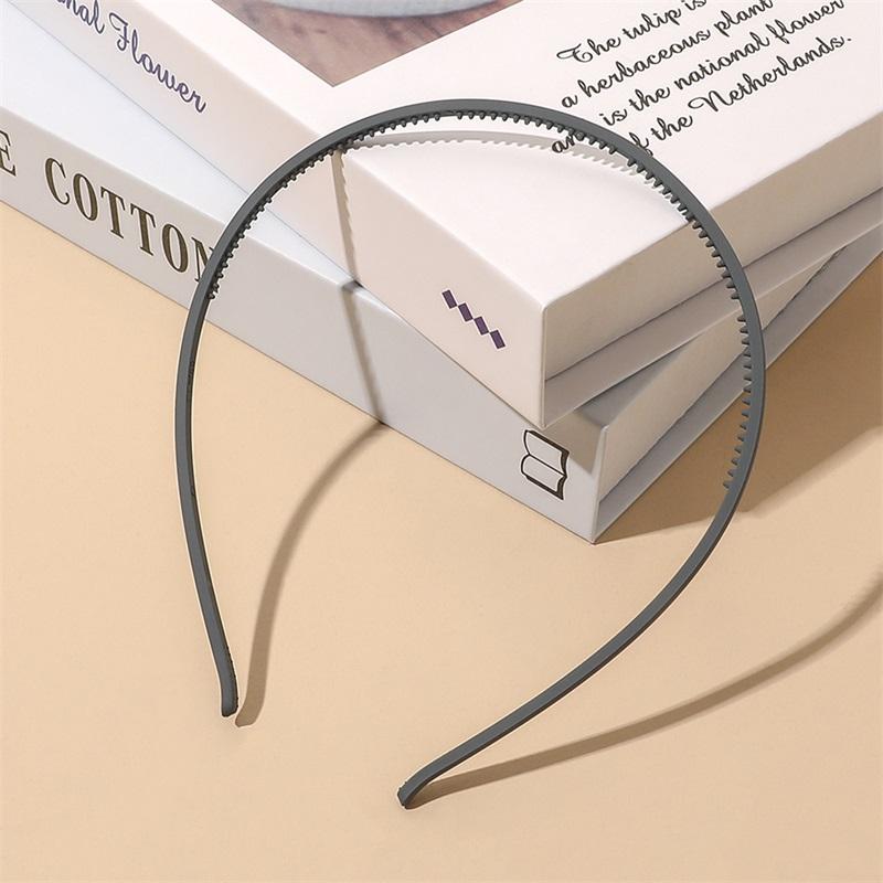 Fashion Hair Band Women Plastic Bezel Elegant Solid Color Thin Edge Toothed Non-slip Hair Hoop Headbands Girls Hair Accessories