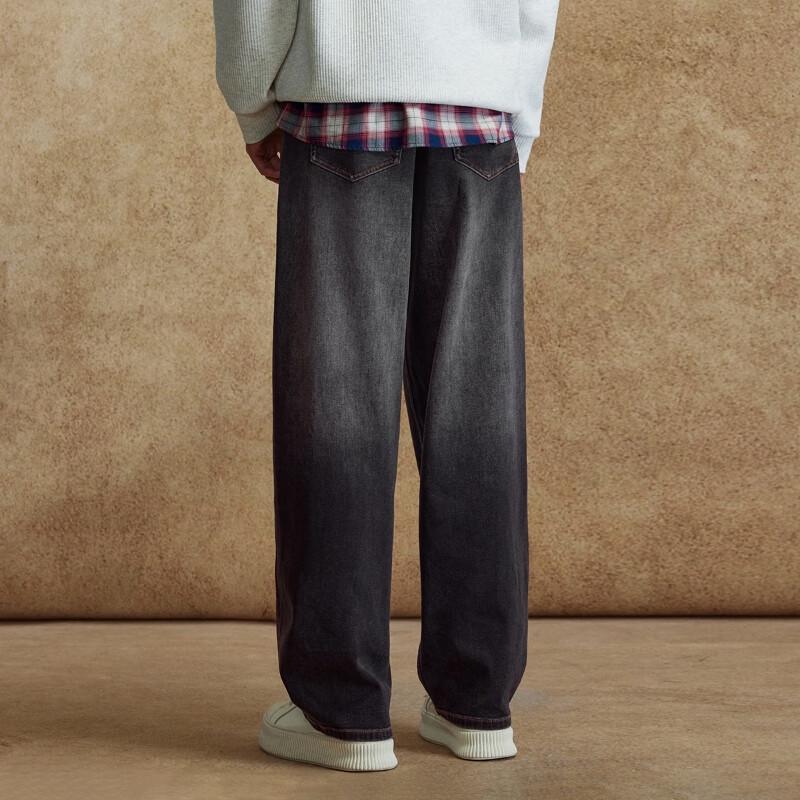 JACK&JONES Men's 2025 Autumn Wide-Leg Jeans