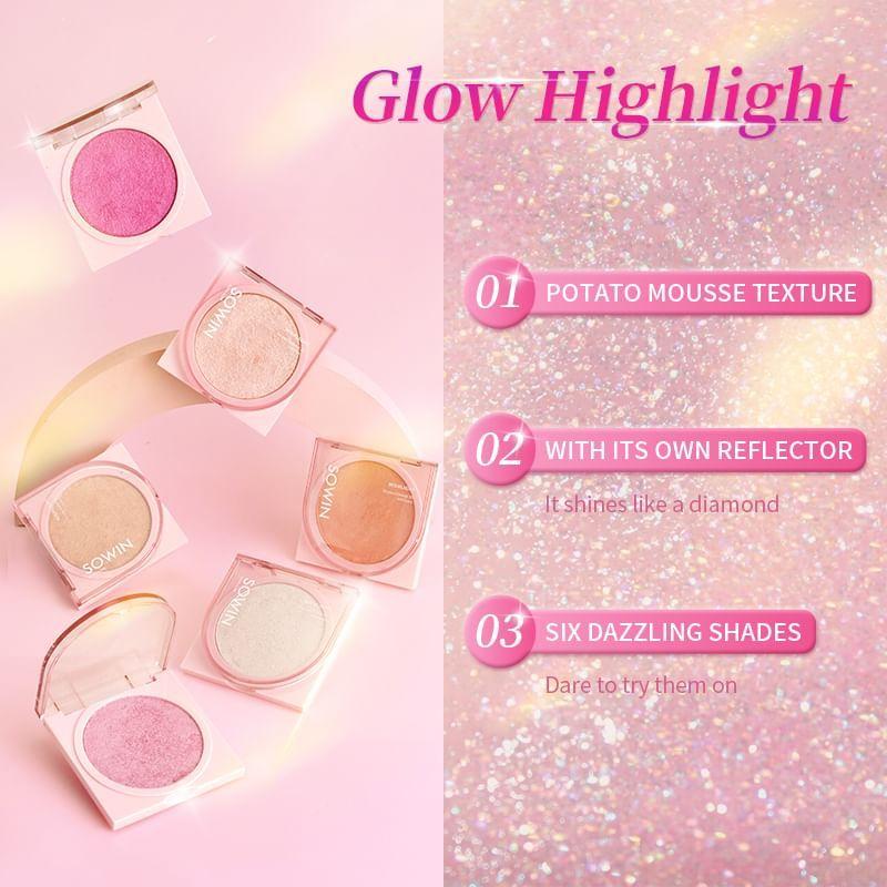 SOWIN - Glass Glow Single Highlighter - 6 Colors
