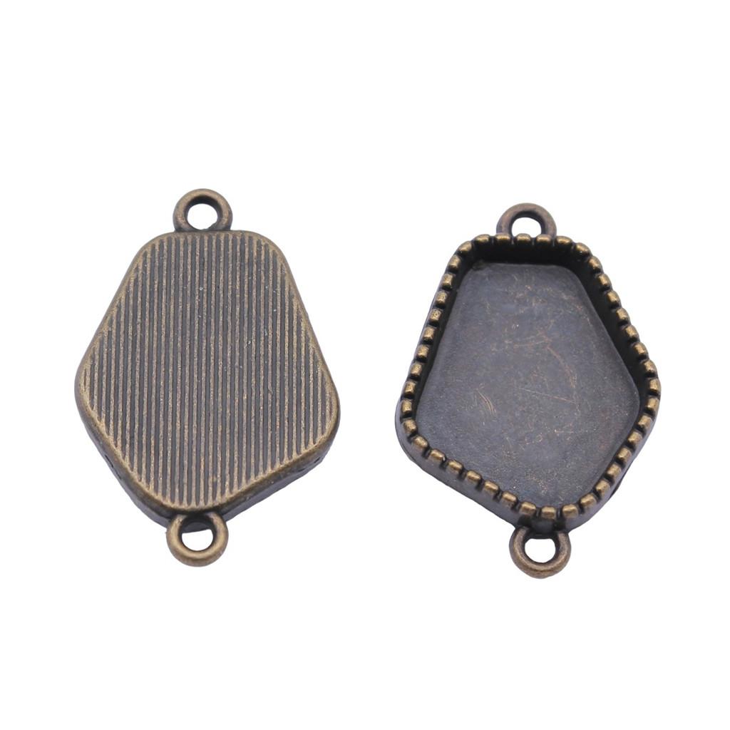 Vintage Metal Bezel Frames Resin Art Bezel Connectors For Photo Craft
