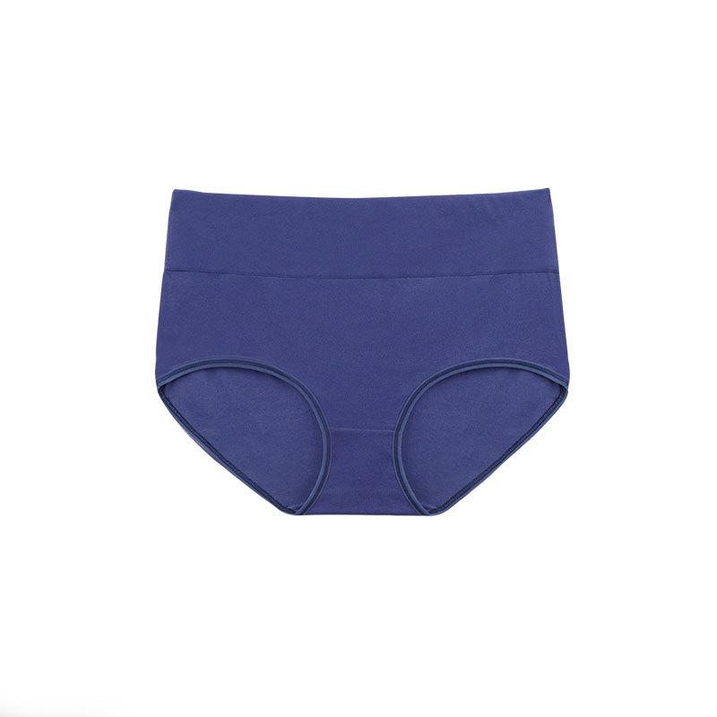 Ladies Spring and Summer Classic Pure Color Cotton Breathable Comfortable High Waist Belly Lift Hip Briefs