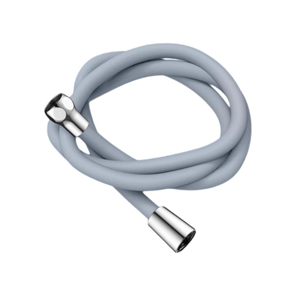 Explosion-proof Shower Extension Tube Silicone Faucet Hose Handheld Shower Head Hose Bathroom 1.5m серый
